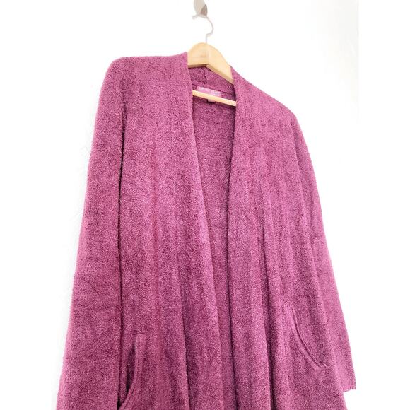 BAREFOOT DREAMS Cozychic Lite Island Wrap Cardigan in Burgundy Size XXS/XS - Picture 4 of 10